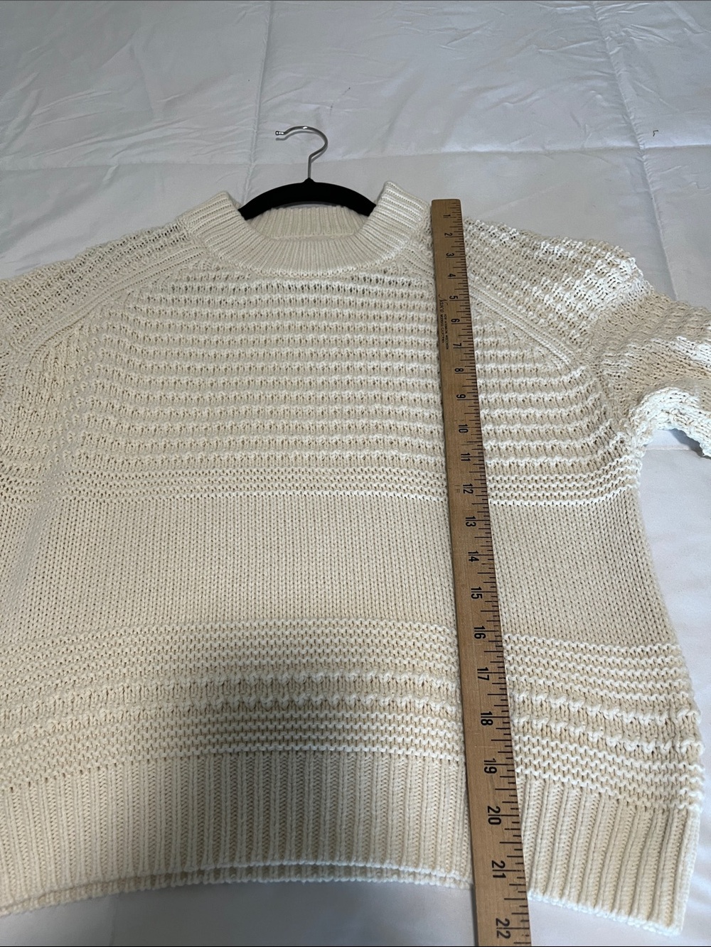 Universal Thread Cream Textured Crewneck Sweater - Picture 3 of 8